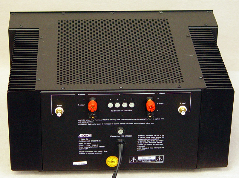 Adcom GFA 5500 power amplifiers