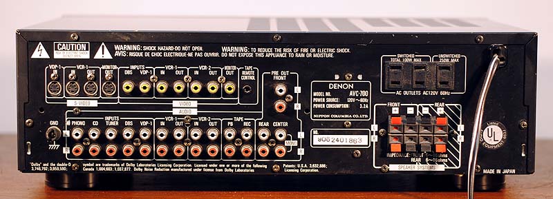 Denon AVC-700 surround receivers