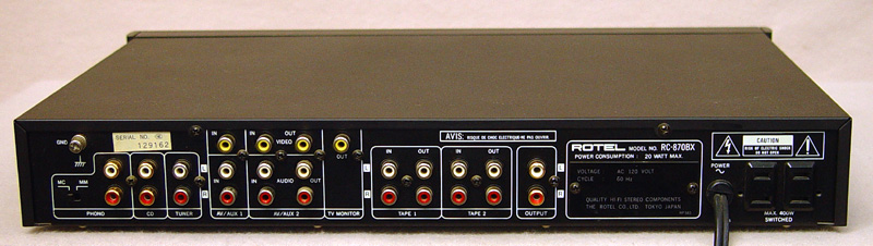 Rotel RC-870BX preamps