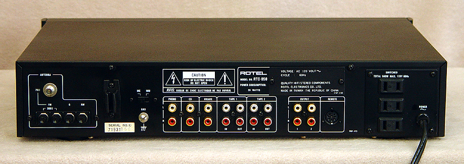 Rotel RTC-850 preamps