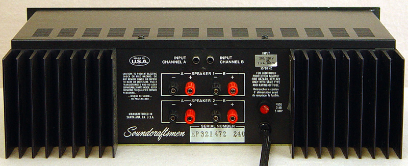 Soundcraftsman A2502 power amplifiers